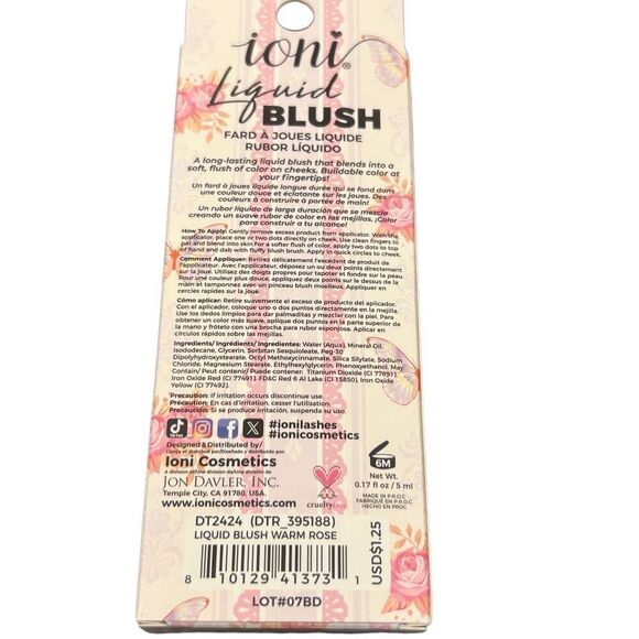 IONI Liquid Blush in the shade Warm Rose - Picture 3 of 6